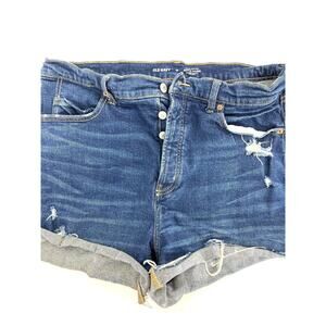 Old Navy Women's Sky In A Line Button Fly Denim Jean Shorts 16